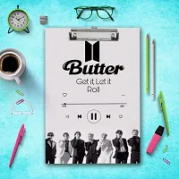 Wooden Clipboard | Butter Get it, Let it Roll BTS Army Exam Board A4 Size-thumb2