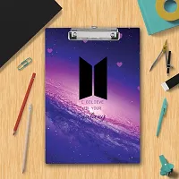 Aestheic I Believe in Your Galaxy Quote with BTS Army Logo DesignA4 Size-thumb1