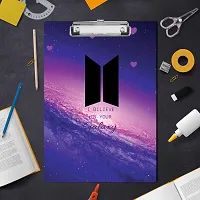 Aestheic I Believe in Your Galaxy Quote with BTS Army Logo DesignA4 Size-thumb3