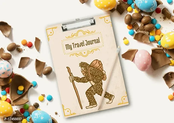 My Travel Journal Wooden Clipboard Writing Pad |Examination Board A4 Size-thumb2