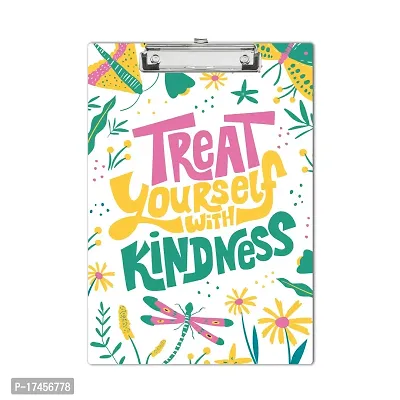 Treat Yourself with Kindness Wooden Clipboard Writing Pad  A4 Size
