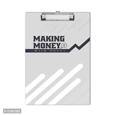 Making Money with Money Wooden Clipboard Writing Pad A4 Size