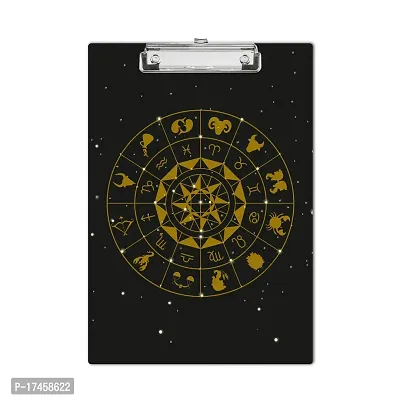 Zodiac Signs Theme Design Wooden Clipboard Writing Pad  A4 Size