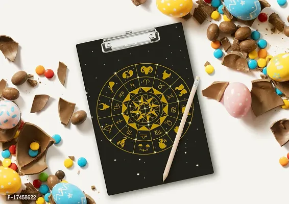 Zodiac Signs Theme Design Wooden Clipboard Writing Pad  A4 Size-thumb2