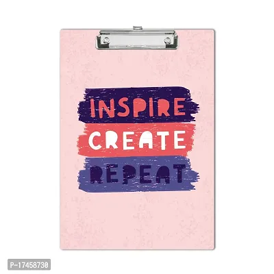 Inspire Create Repeat Wooden Clipboard Writing Pad A4 Size