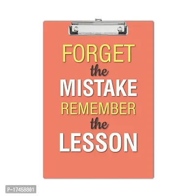 Forget The Mistake Learn The Lesson Wooden Clipboard Writing Pad A4 Size