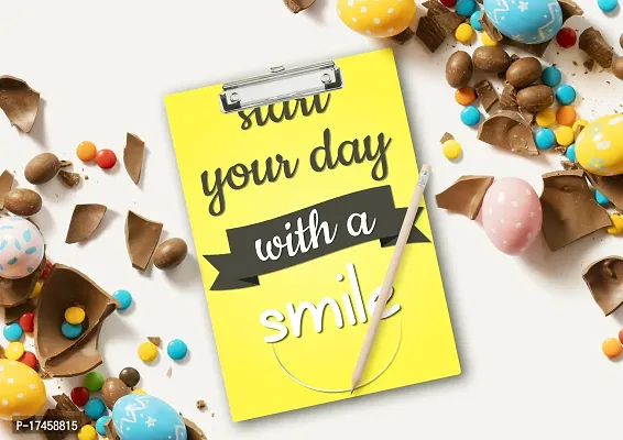 Start Your Day with A Smile Wooden Clipboard Writing Pad A4 Size-thumb2