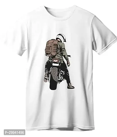 MOT Bike Rider Graphic Printed T-Shirt, Casual T Shirt for Mens and Womens-thumb0