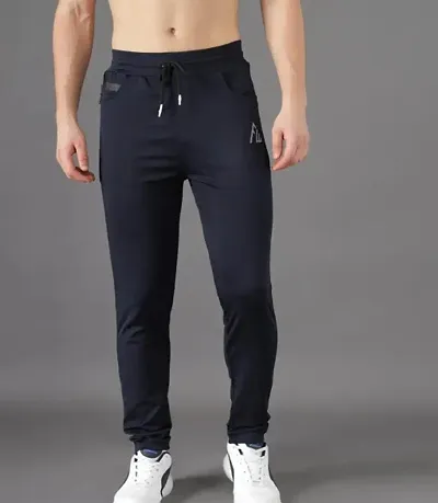 Fabulous Dark 4-Way Lycra Solid Regular Track Pants For Men