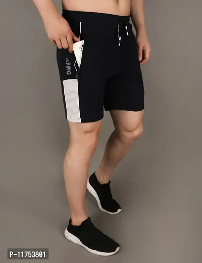 Classic Solid Shorts for Men-thumb0