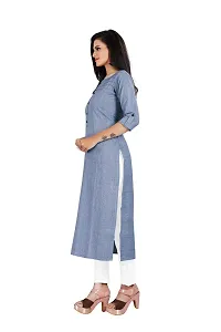 KD Women's Handloom Cotton/Khadi Material kurta for women | Straight Cut kurti | Readymade Women's and Girls Casual Wear Kurta | Office wear | 3/4 Sleeves | round Neck | Regular Fit | Cotton Kurti kurta-thumb4