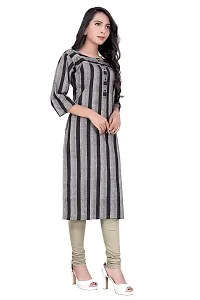 KD Women's Cotton Material Kurti for Women's| Straight Cut Kurti| Readymade Women's and Girls Casual Wear Kurta| Office wear| 3/4 Sleeves | Round Neck| Regular Fit-thumb2