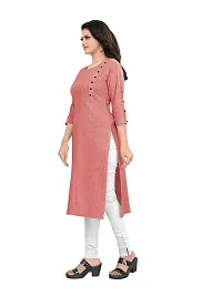 KD Women's Cotton Straight Kurta (222-M-KD_Pink_Medium)-thumb3