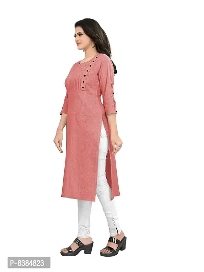 KD Women's Cotton Straight Kurta (222-M-KD_Pink_Medium)-thumb4