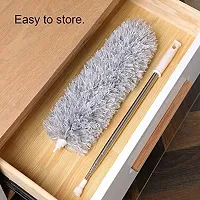 Brush with Long Rod Spider Web Cleaner Stick Fan Cleaning Brush for Home (Microfiber Duster)PACK OF 1-thumb2