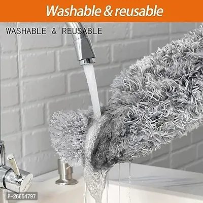 Cleaner Brush with Long Rod Spider Web Cleaner Stick Fan Cleaning Brush for Home (Microfiber Duster)pack of 1-thumb2
