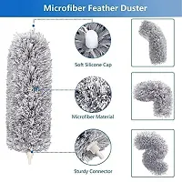 Microfiber Feather Duster Bendable  Extendable Fan Cleaning Duster with 100 inches Expandable(pack of 1)-thumb1