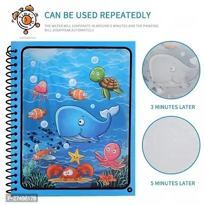 Reusable Magic Water Quick Dry Book Learning Toy Doodle and Scribble with Magic Doodle Pen for Painting(pack of 1)-thumb2