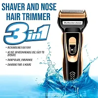 3 in 1 Beard Shaver Hair Nose Trimmer Rechargeable Moustach Hair Trim Machine-thumb1