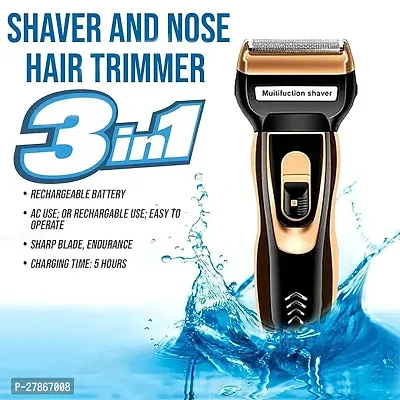 3 in 1 Beard Shaver Hair Nose Trimmer Rechargeable Moustach Hair Trim Machine-thumb2