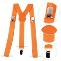 RR design suspenders for boys, kids ,men and women (orange, large men size)-thumb1