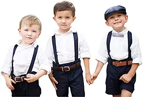 RR design suspenders for boys, kids ,men and women (navy blue, large men size)-thumb2