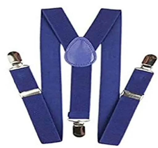 RR design suspenders for boys, kids ,men and women (Royal blue, large men size)