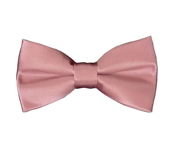 RR design Neck bow tie for infants, kids, toddlers, boys men - Handcrafted (Dusty Pink, Free Size)