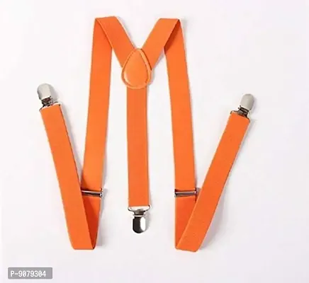 RR design suspenders for boys, kids ,men and women (orange, large men size)