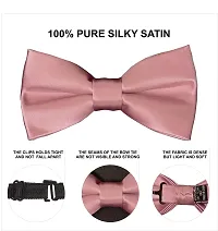 RR design Neck bow tie for infants, kids, toddlers, boys men - Handcrafted (Dusty Pink, Free Size)-thumb2