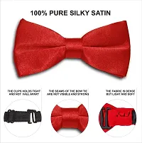 RR design Neck bow tie for infants, kids, toddlers, boys men - Handcrafted (Apple Red, 0-2 Years)-thumb1