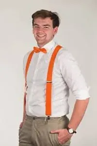 RR design suspenders for boys, kids ,men and women (Orange large men size)-thumb2