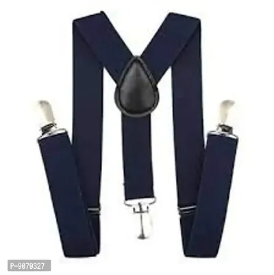 RR design suspenders for boys, kids ,men and women (navy blue, large men size)