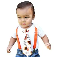 RR design suspenders for boys, kids ,men and women (orange, large men size)-thumb2
