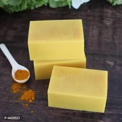 Handmade pure kasturi Turmeric Soap Pack of 2 (70g each Soap)-thumb0