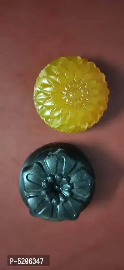 Combo Pack Organic Handmade Soap Charcoal  Lemon - 2 (70g each Soap)-thumb0
