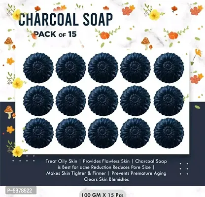 Charcoal soap pack of 15 (100 g per Soap)-thumb0