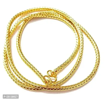 7 ELEVEN Gold Plated Chain(24 inche) for Womens  Girls
