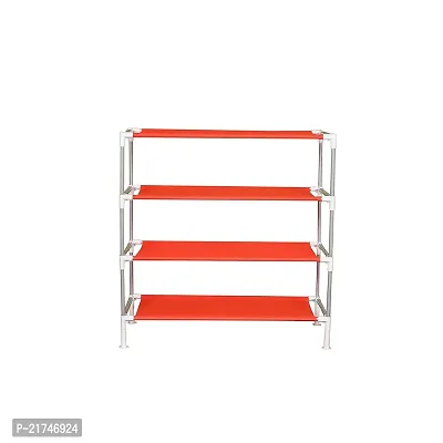 Unbreakable Shoe Rack for Shoe/Clothes/Books Stand Storage/Toys , Red 3 Layer-thumb3