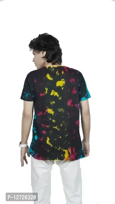 Tie Dye Skull Print multicolor T-shirt For Mens And Boys-thumb4