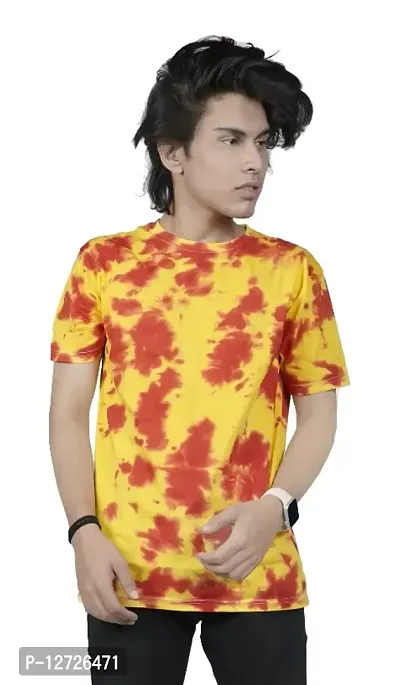 Tie Dye Yellow Orange T-shirt For Mens And Boy;s