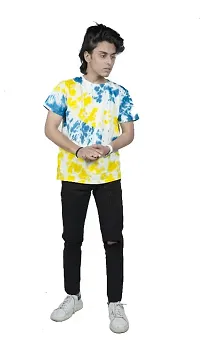 Tie Dye Yellow And Blue T-shirt For Mens And Boys-thumb3