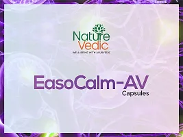 Nature Vedic Easo Calm-AV  30 Capsule Ayurvedic Formula for Stress Relief  Daily Life Fatigue-thumb1