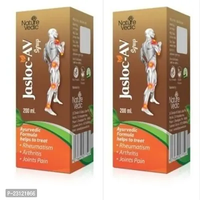 Nature Vedic Jasloc-AV Syrup for Rheumatism Arthritis Joint  Muscular Pain 200 ml each Pack of 2