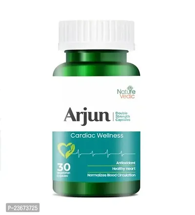 Nature Vedic Arjun Capsules Natural and Herbal Health Care Supplement|For Heart Troubles and Cardiac Problems ndash; 30 Veg. Caps