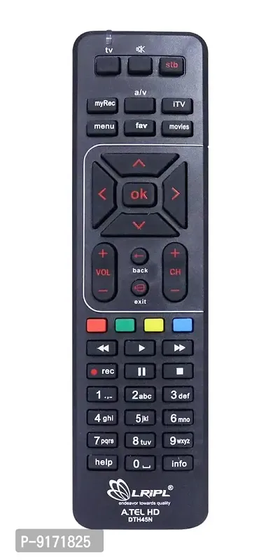 LRIPL DTH Remote with Recording Feature, Works for Airtel DTH Set Top Box Remote (Pairing Required to Sync TV Functions)