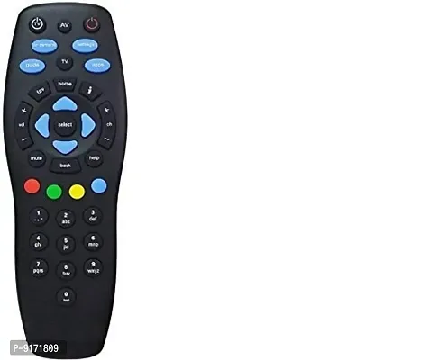 LRIPL Replacement Remote for Tata Sky SD HD 4K Smart DTH Set Top Box (Also Works with TV) Black-thumb0