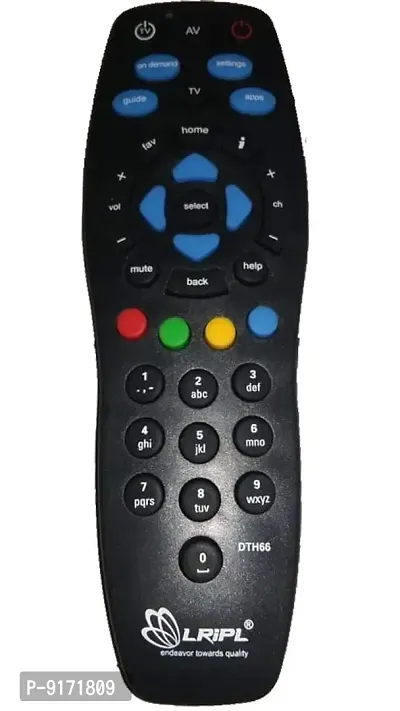 LRIPL Replacement Remote for Tata Sky SD HD 4K Smart DTH Set Top Box (Also Works with TV) Black-thumb2