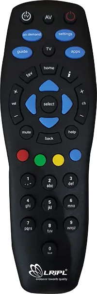 LRIPL Replacement Remote for Tata Sky SD HD 4K Smart DTH Set Top Box (Also Works with TV) Black-thumb2
