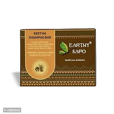 Natural Earthy Sapo Handmade Reetha Shampoo Bar, For Dry Hair (Reetha  Coconut Milk), 100G, Pack Of 1